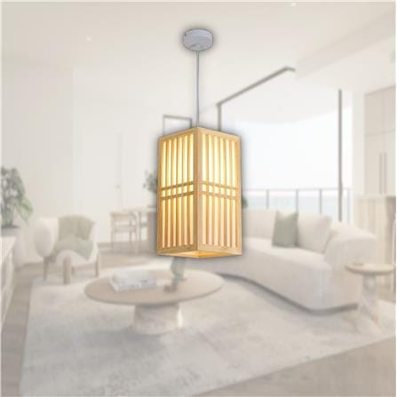 BRIGHT OBJECTIVE PENDANT LAMP 16878 120CM BROWN WHITE