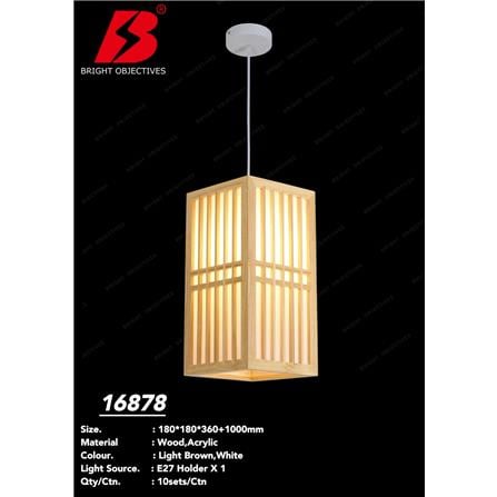 BRIGHT OBJECTIVE PENDANT LAMP 16878 120CM BROWN WHITE
