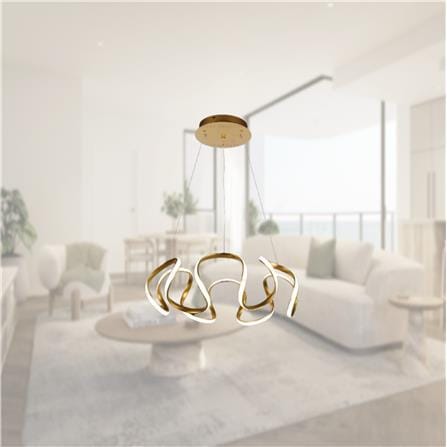 BRIGHT OBJECTIVE PENDANT LAMP 14231/ GD 120CM GOLD 3-COLOR