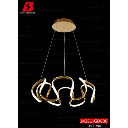BRIGHT OBJECTIVE PENDANT LAMP 14231/ GD 120CM GOLD 3-COLOR