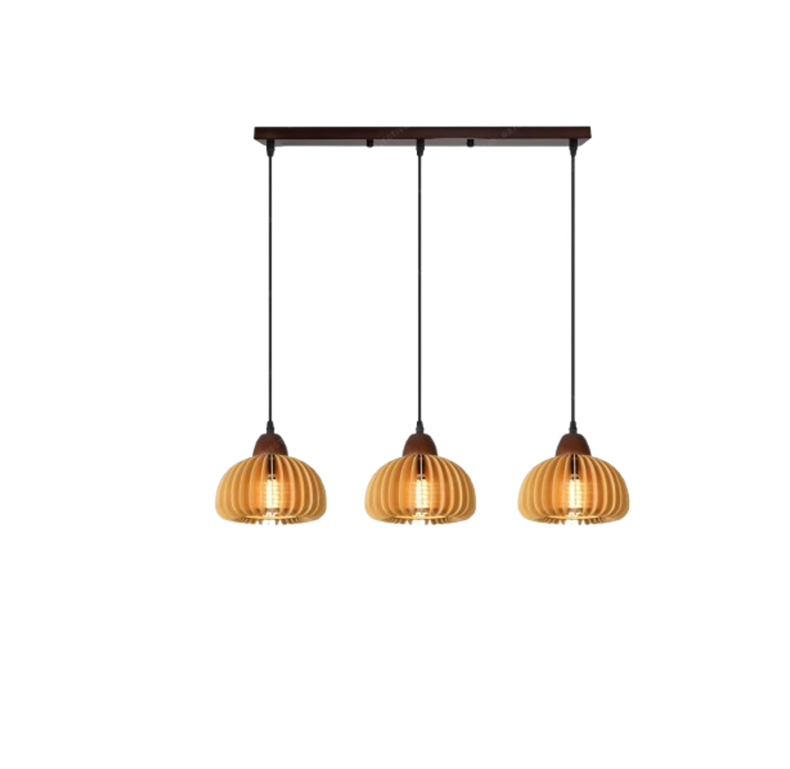 BRIGHT OBJECTIVE PENDANT LAMP 17368/3L 120CM BROWN