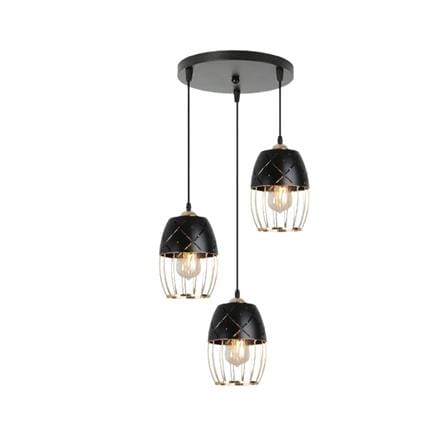 BRIGHT OBJECTIVE PENDANT LAMP 14050/3R 120CM GOLD BLACK