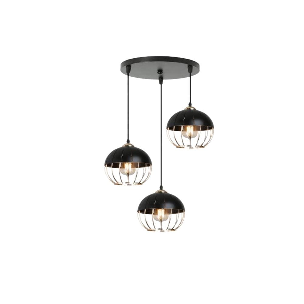 BRIGHT OBJECTIVE PENDANT LAMP 14049/3R 120CM GOLD BLACK