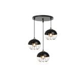 BRIGHT OBJECTIVE PENDANT LAMP 14049/3R 120CM GOLD BLACK