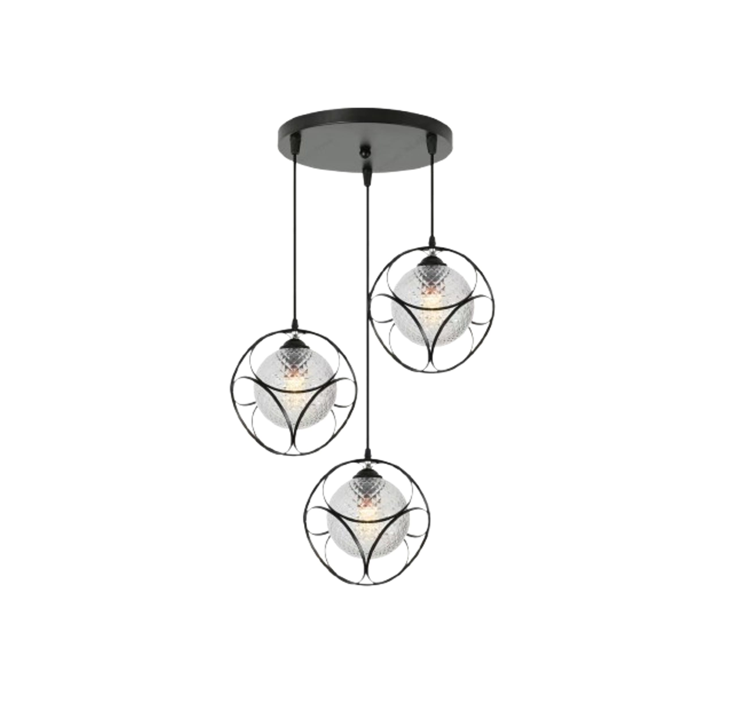 BRIGHT OBJECTIVE PENDANT LAMP 17271/3R 120CM BLACK