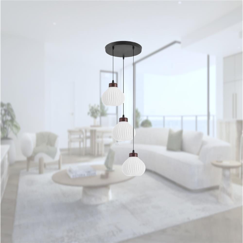 BRIGHT OBJECTIVE PENDANT LAMP 17506-3R 120CM WHITE