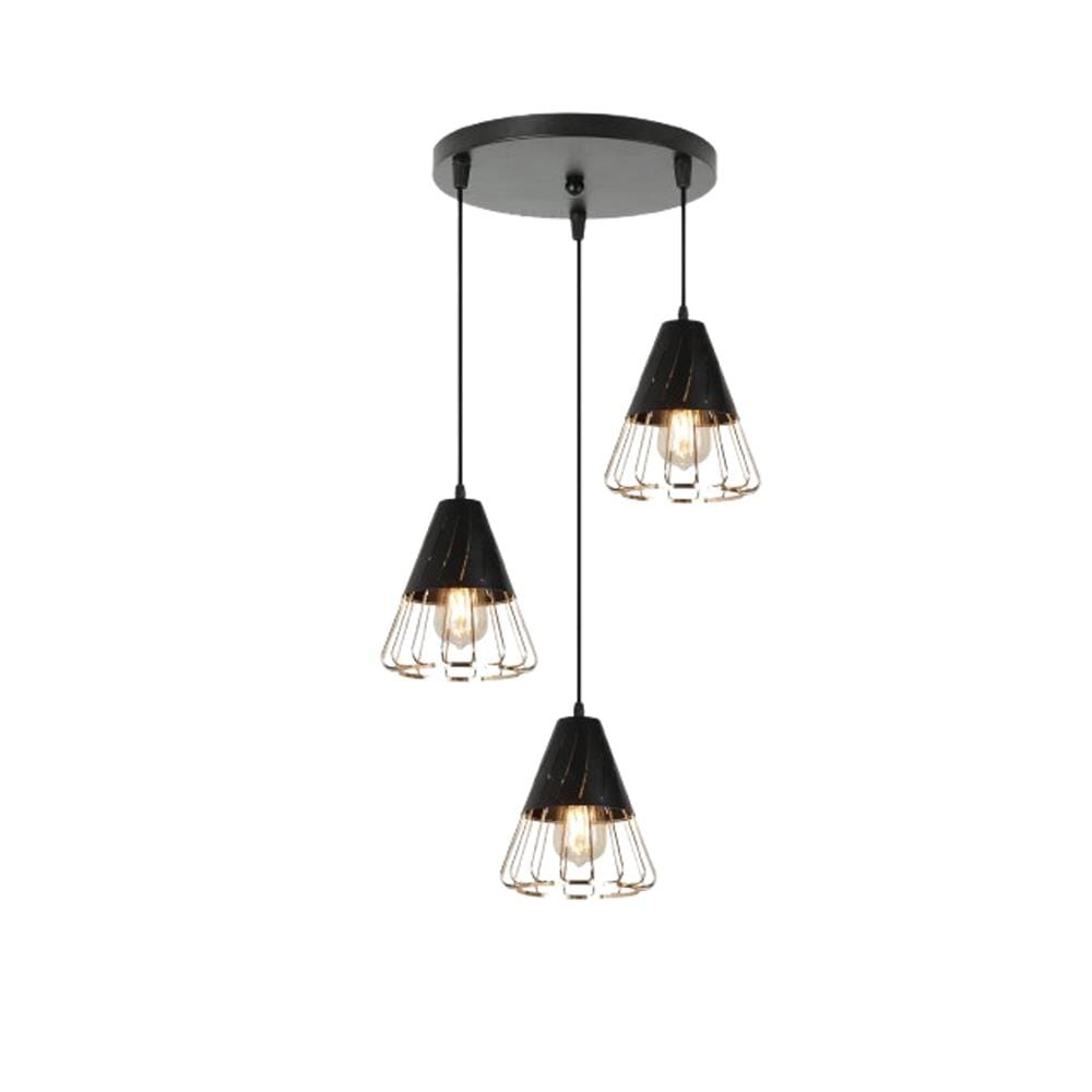 BRIGHT OBJECTIVE PENDANT LAMP 14048/3R 120CM GOLD-BLACK