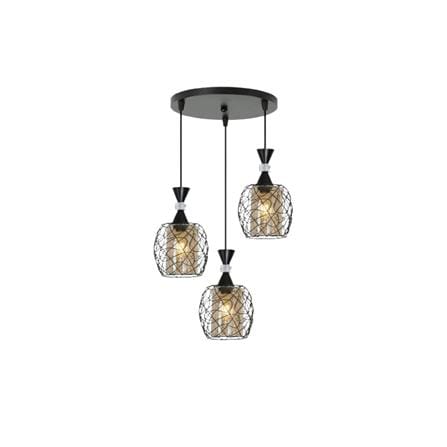 BRIGHT OBJECTIVE PENDANT LAMP 17278/3R 120CM BLACK