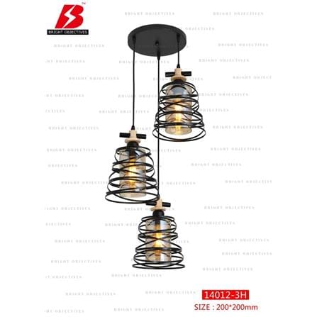BRIGHT OBJECTIVE PENDANT LAMP 14012/3R 120CM BLACK BROWN