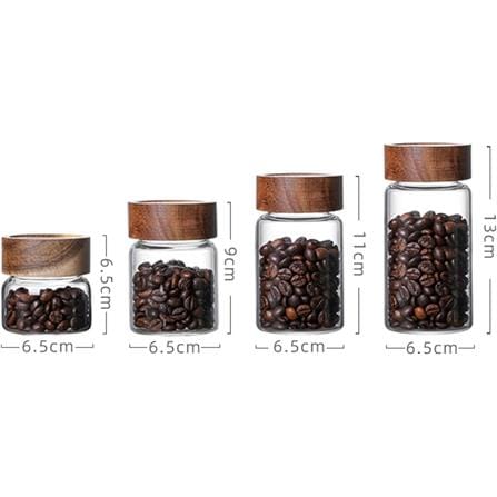 MOJOMORE GLASS JAR WITH WOODEN LID 250ML