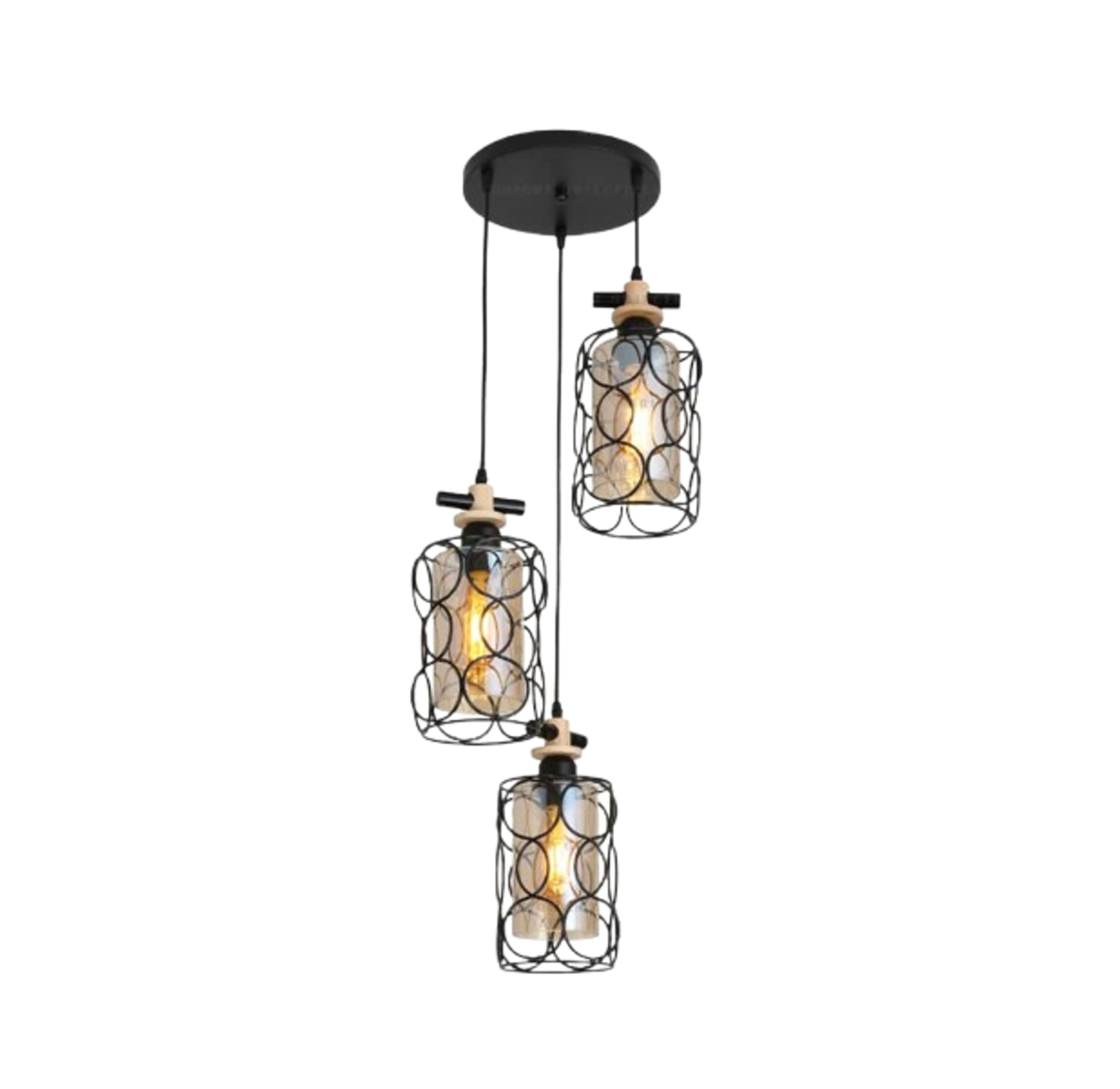 BRIGHT OBJECTIVE PENDANT LAMP 14011/3R 120CM BLACK BROWN
