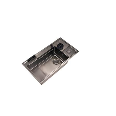 LIVINOX BUILT IN NANO MILLET WORK STATION SINK LWS-10053B-WF STAINLESS STEEL 304 GUN METAL 100CM