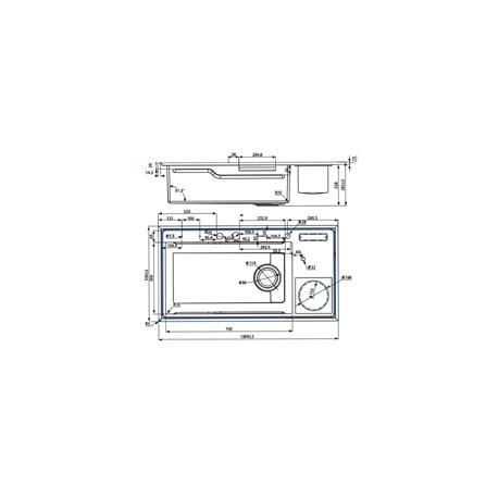 LIVINOX BUILT IN NANO MILLET WORK STATION SINK LWS-10053B-WF STAINLESS STEEL 304 GUN METAL 100CM