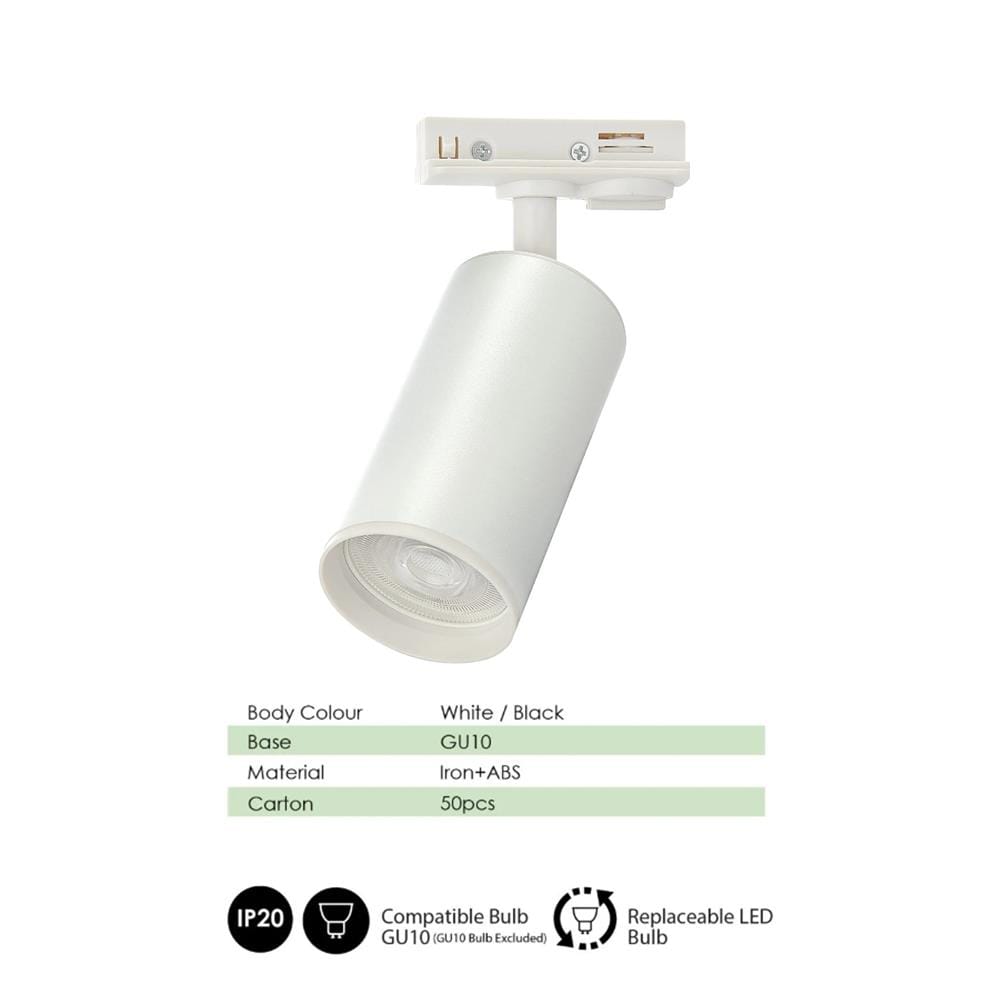 YETPLUS TRACKLIGHT YE12 GU10 WHITE