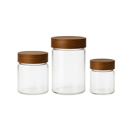 MOJOMORE GLASS JAR WITH WOODEN LID 500ML