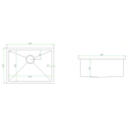 SORENTO BUILT-IN HONEYCOMB KITCHEN SINK SRTKS6245-BL 60CM 1BOWL STAINLESS STEEL WITH PULL OUT MIXER TAP