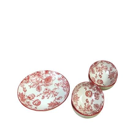 BEST WISHES CERAMIC TABLEWARE GIFT SET 4 BOWL + 2 PLATE
