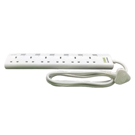 PHILIPS 6G2M TRAILING SOCKET C/W NEON/SURGE CHP3163WA/68 WHITE