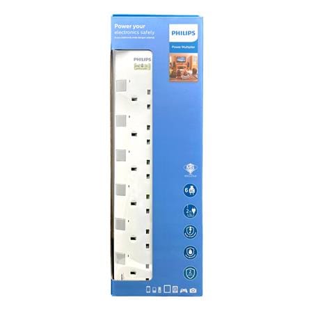 PHILIPS 6G2M TRAILING SOCKET C/W NEON/SURGE CHP3163WA/68 WHITE