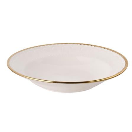 UNIHOM 4PCS 8.5" SOUP PLATE WITH GOLD RIM
