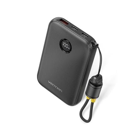 VENTION POWERBANK 10000mAh WITH BUILD-IN USB-C 22.5W BLACK FKAB0-C-TY