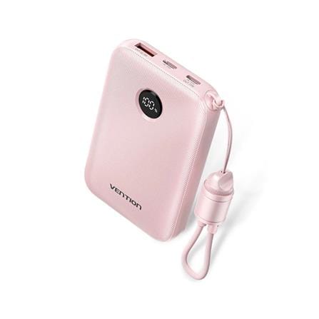 VENTION POWERBANK 10000mAh WITH BUILD-IN USB-C 22.5W PINK FKAP0-C-TY