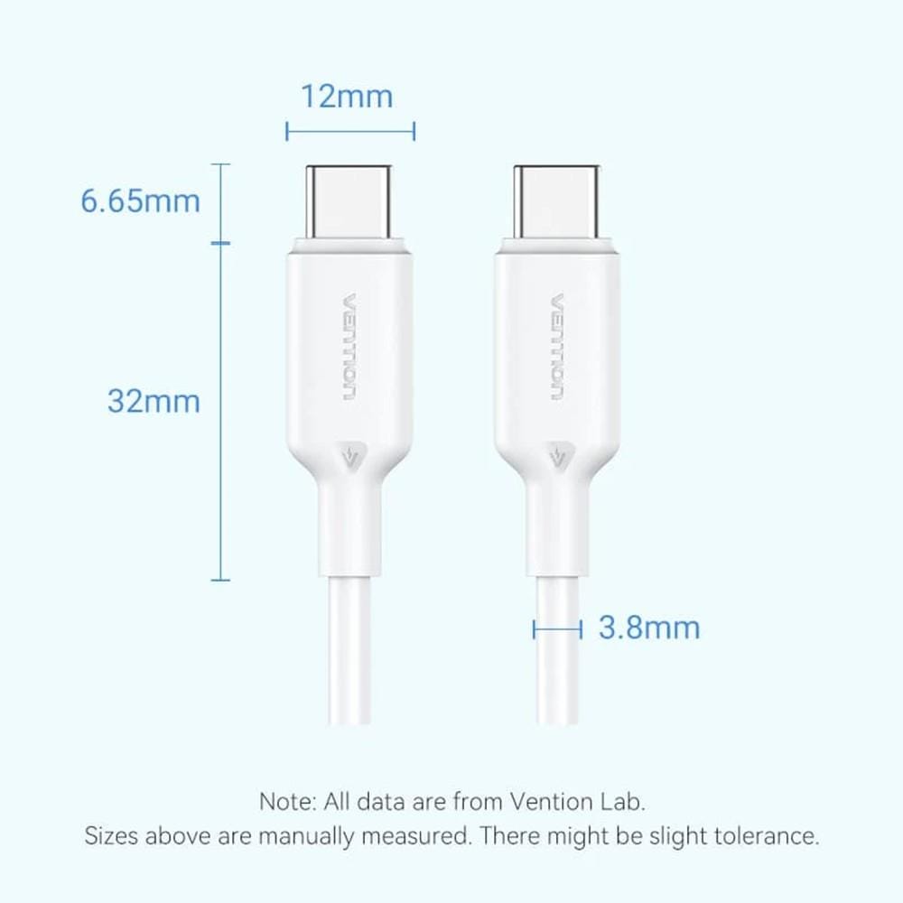 VENTION USB 2.0 TYPE-C TO TYPE-C 3A CABLE 1M BLUE PVC TYPE