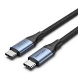 VENTION COTTON BRAIDED USB4.0 TYPE-C TO C 5A CABLE 1M GREY ALUMINIUM ALLOY TYPE