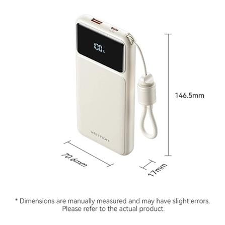 VENTION POWERBANK 10000mAh FAST CHARGE BLUE XGYL0-39-TY