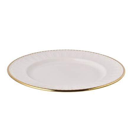 UNIHOM 4PCS 7" DESSERT PLATE WITH GOLD RIM