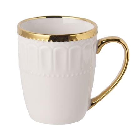 UNIHOM 4PCS 12OZ MUG WITH GOLD RIM