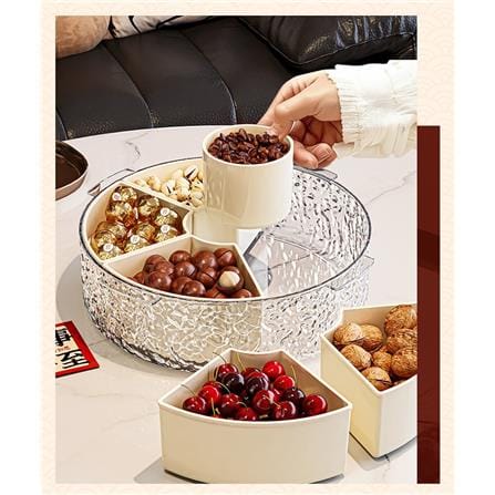 COSSY PLUS SNACK BOX WITH 6 COMPARTMENTS &ndash; SERVING TRAY WITH LID
