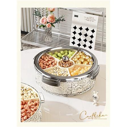 COSSY PLUS SNACK BOX WITH 6 COMPARTMENTS &ndash; SERVING TRAY WITH LID