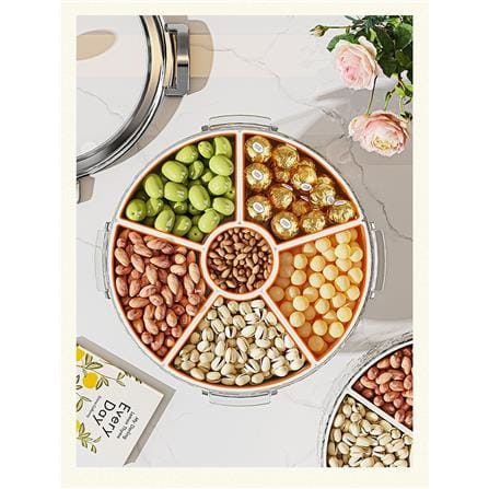 COSSY PLUS SNACK BOX WITH 6 COMPARTMENTS &ndash; SERVING TRAY WITH LID