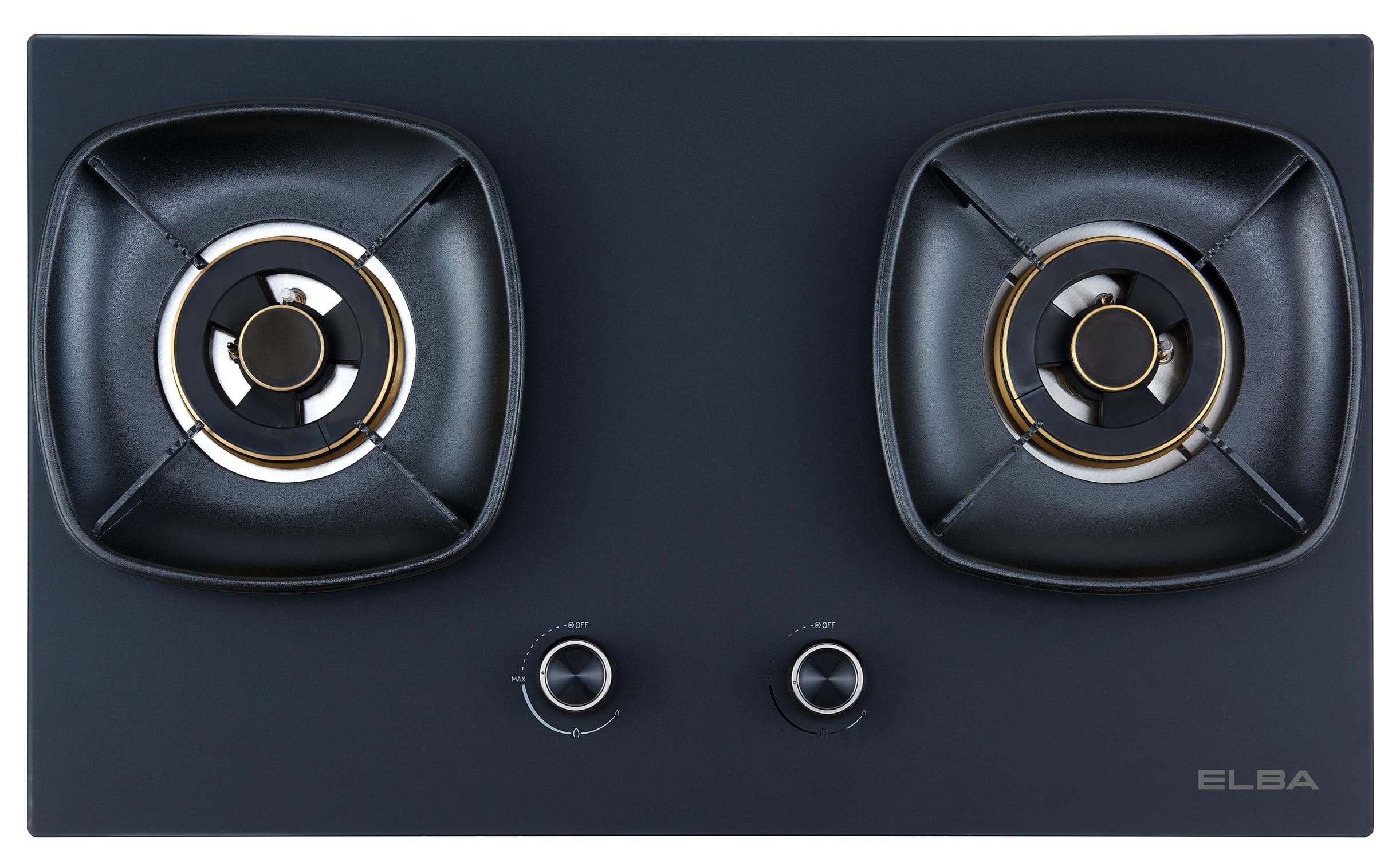 ELBA FLEXIBLE BUILT-IN GAS HOB EGH-S8652G(GR) 2BURNER 6.0KW 76CM BLACK
