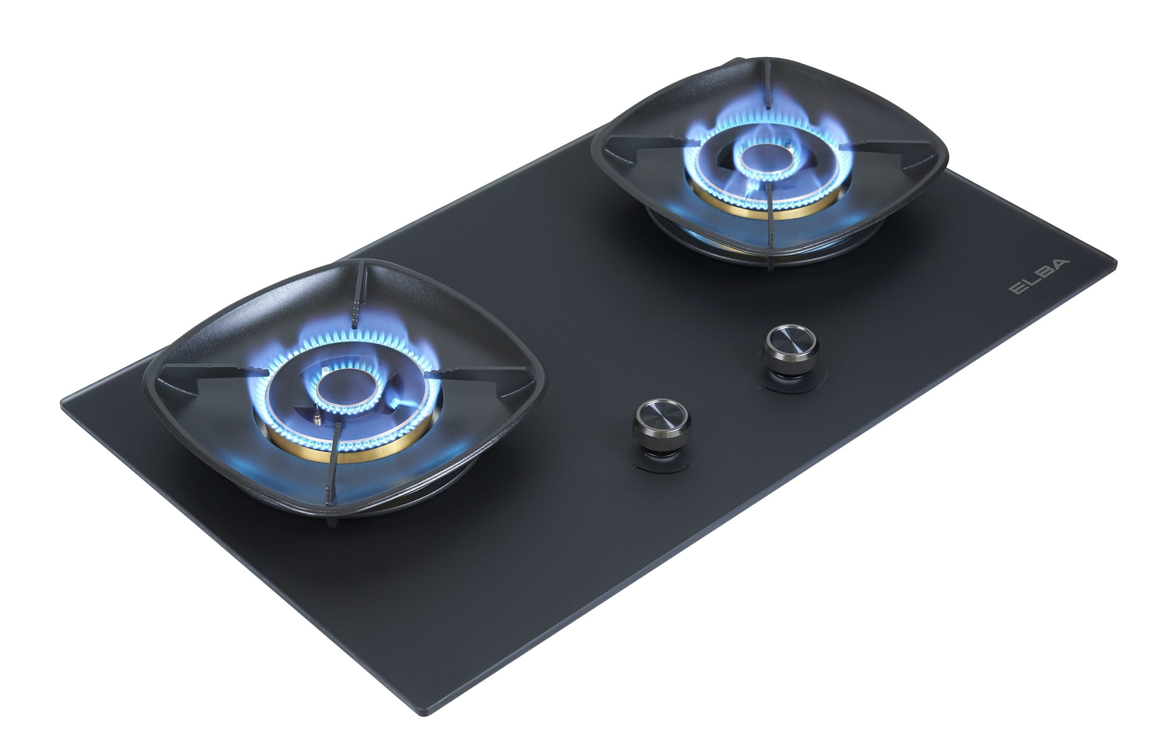 ELBA FLEXIBLE BUILT-IN GAS HOB EGH-S8652G(GR) 2BURNER 6.0KW 76CM BLACK