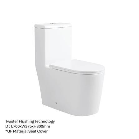 SORENTO 1P TOILET SRTWC8517-SH-UF TWISTER WHITE