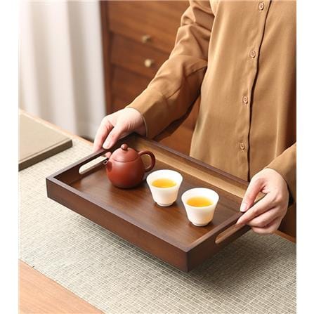 COSSY PLUS DARK BROWN BAMBOO SERVING TRAY 38CM - RECTANGULAR