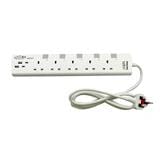 PHILIPS 5G2M 2USB-A 2USB-C TRAILING SOCKET CHP4752WA/68 WHITE