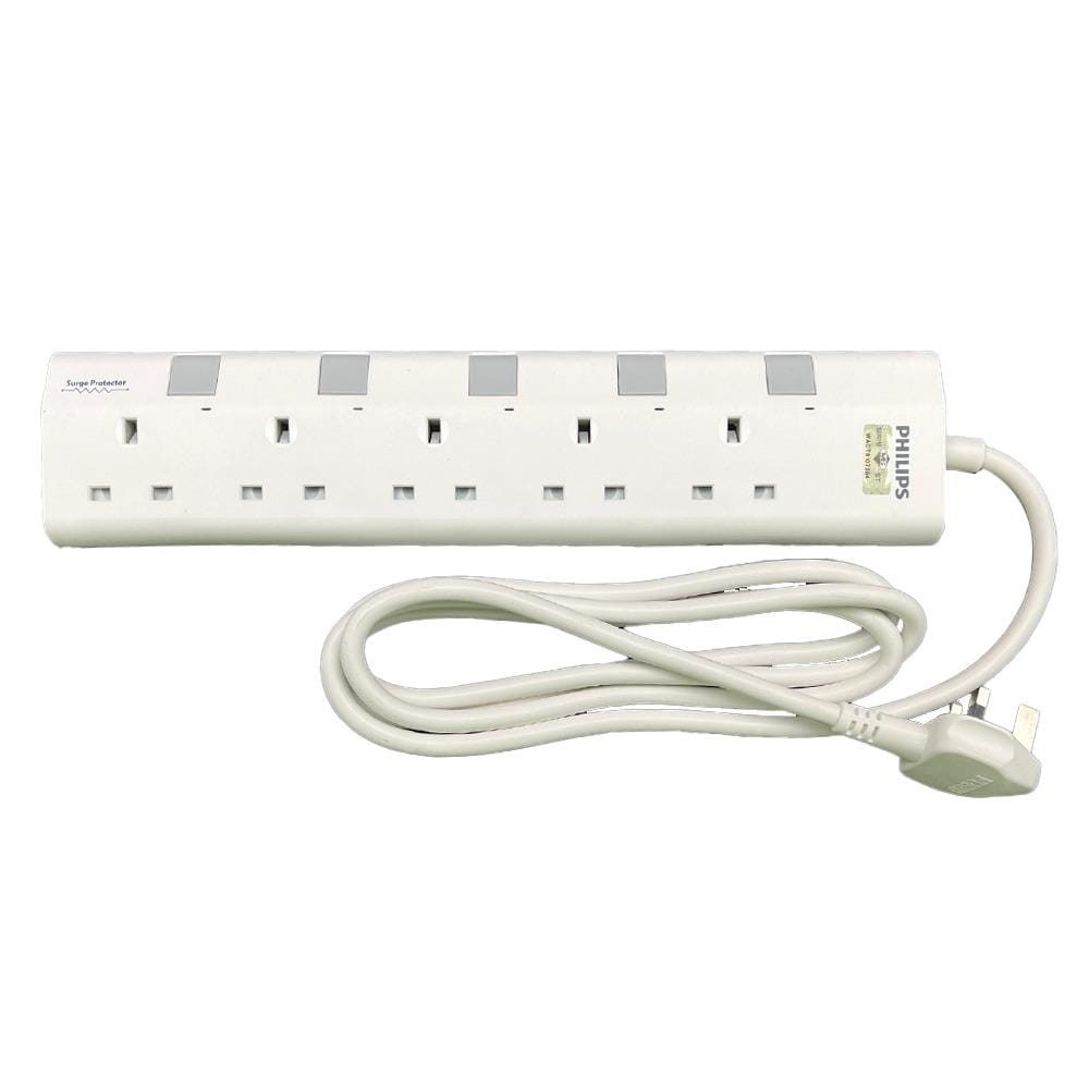 PHILIPS 5G2M TRAILING SOCKET C/W NEON/SURGE CHP3153WA/68 WHITE
