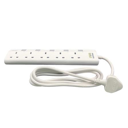PHILIPS 5G2M TRAILING SOCKET C/W NEON/SURGE CHP3153WA/68 WHITE