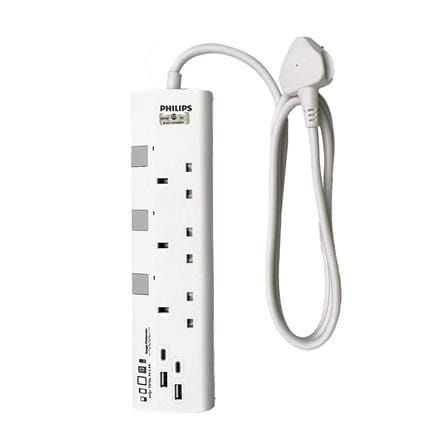 PHILIPS 3G2M 2USB-A 2USB-C TRAILING SOCKET CHP4732WA/68 WHITE