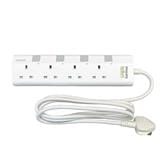 PHILIPS 4G2M TRAILING SOCKET C/W NEON/SURGE CHP3143WA/68 WHITE