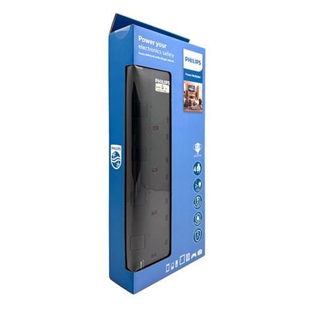 PHILIPS 4G2M TRAILING SOCKET C/W NEON/SURGE CHP3143BA/68 BLACK