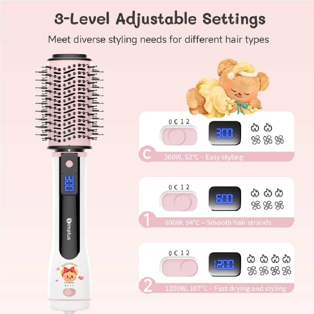 BUTTERBEAR X SIMPLUS CURLY HAIR BRUSH RFSH001WP00-BB-S