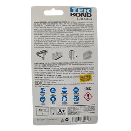 TEKBOND NEUTRAL SEALANT SILICONE BATHROOM & KITCHEN 85ML-CLEAR