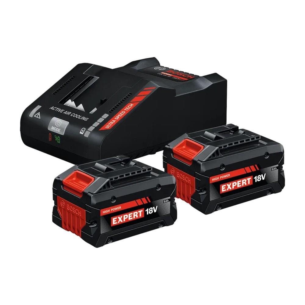 BOSCH 18V 8.0Ah EXPERT BATTERY KIT EXBA18V-80 (2 BATTERIES + 1 CHARGER)
