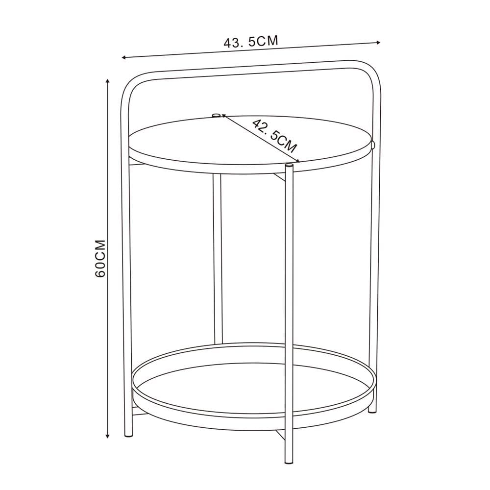 SIDE TABLE FURDINI KANE ST21167C-M 43.5CM BEECH