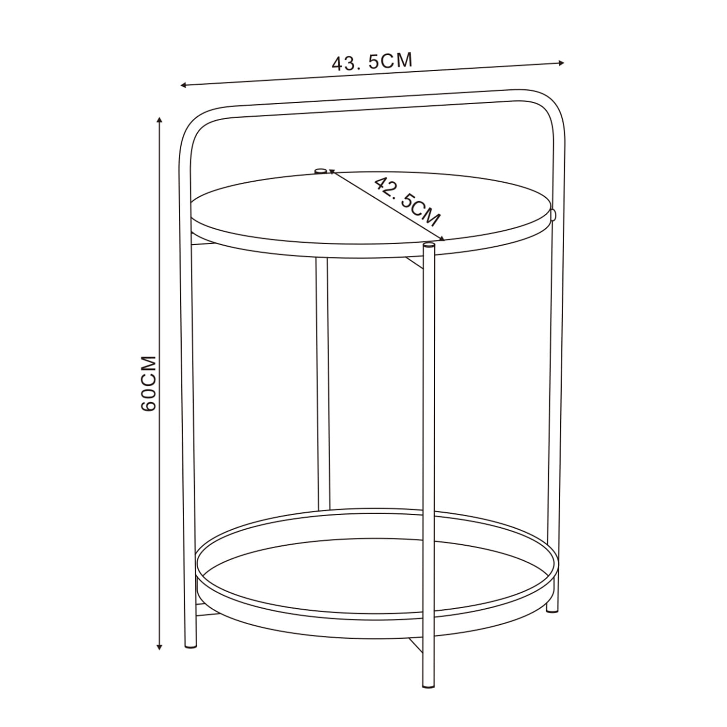 SIDE TABLE FURDINI KANE ST21167C-M 43.5CM BEECH