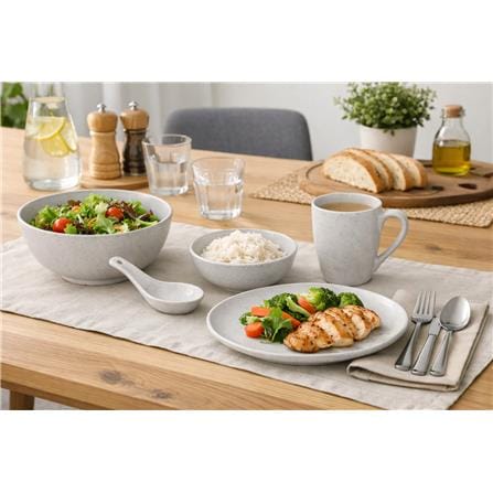 CLAYTAN FUSION ROUND BOWL 7IN SPECKLE IVORY